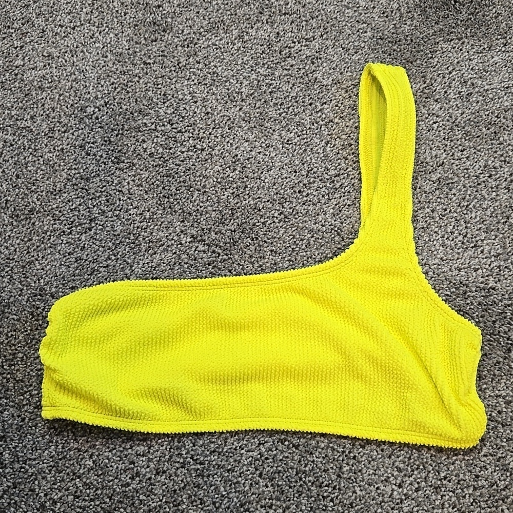 NWOT Good American Women One Shoulder Top Swim Bikini Sz 3/4 L/XL